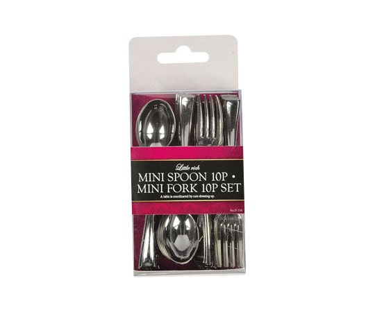 パール金属 リトルリッチ ミニスプーン・ミニフォークセット D-316 1袋(ご注文単位1袋)【直送品】