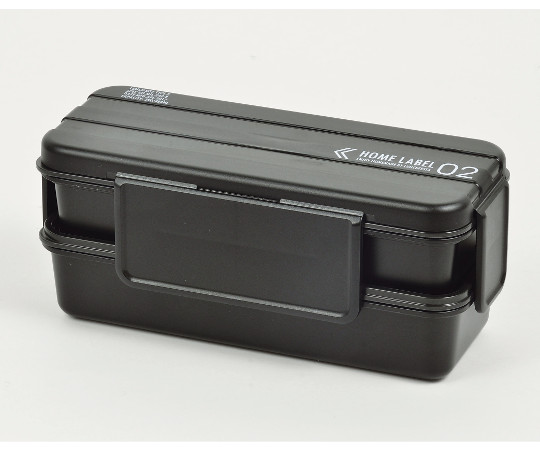 パール金属 ホームレーベル メンズランチボックス2段 ブラック D-436 1個(ご注文単位1個)【直送品】