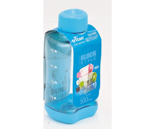 パール金属 ブロックスタイル PCアクアボトル 500mL ブルー H-6033 1本(ご注文単位1本)【直送品】