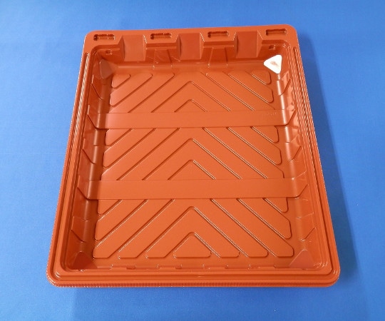 北原産業 惣菜容器 クリーンバット50 朱黒 1箱(25枚×10袋入)  1箱(ご注文単位1箱)【直送品】