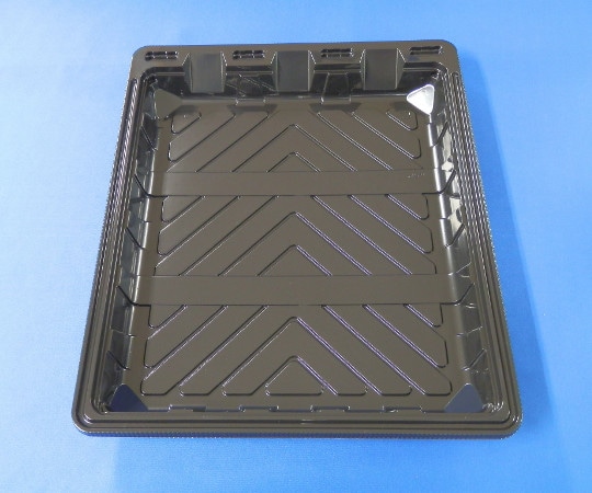 北原産業 惣菜容器 クリーンバット50 黒 1箱(25枚×10袋入)  1箱(ご注文単位1箱)【直送品】