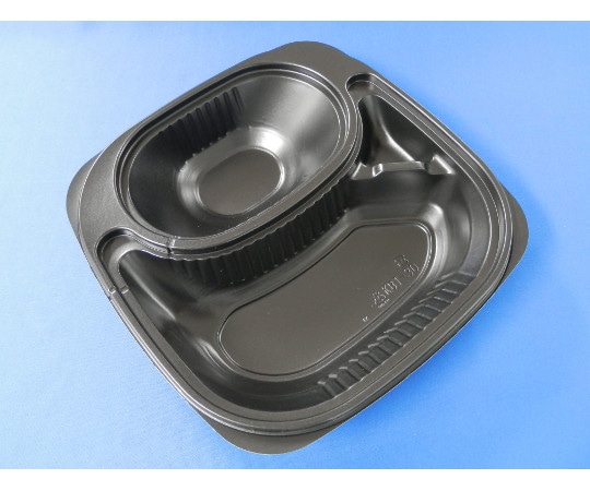 北原産業 カレー容器 黒 本体 1箱 1箱(25枚×16袋入) KBT-30 1箱(ご注文単位1箱)【直送品】