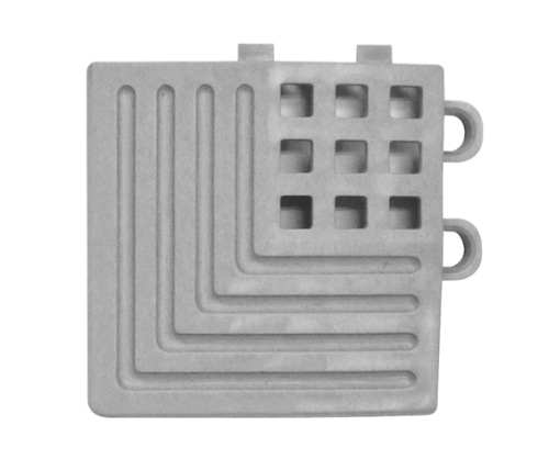 テラモト タッチマットⅡ専用ふち 灰 角ふち MR-064-690-7 1枚(ご注文単位1枚)【直送品】