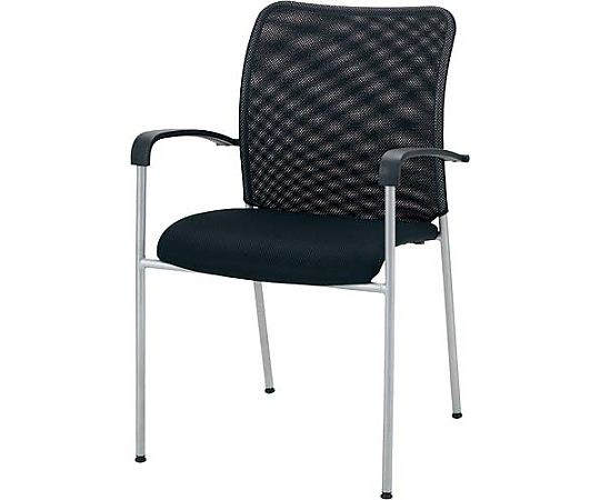 関家具 メッシュM用チェア 肘付 ブラック 4脚セット Z-095311-C 1箱(ご注文単位1箱)【直送品】