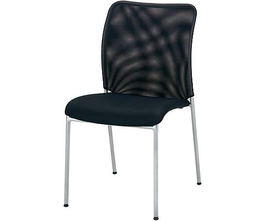 関家具 メッシュミーティング用チェア ブラック 4脚セット Z-095308-C 1箱(ご注文単位1箱)【直送品】