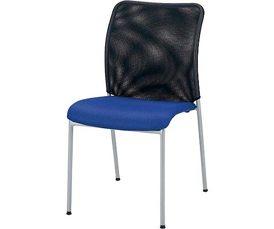 関家具 メッシュミーティング用チェア ブルー 4脚セット Z-095309-C 1箱(ご注文単位1箱)【直送品】