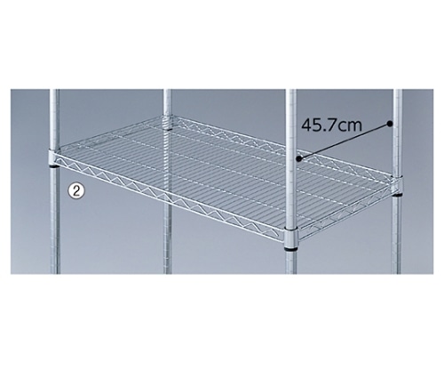 ストア・エキスプレス ワイヤーラック スチール棚 D45cmタイプ W90.7cm 61-64-8-2 1枚（ご注文単位1枚）【直送品】