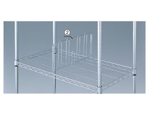 ストア・エキスプレス ワイヤーラック スチール棚用ディバイダー D45.7cm用 61-65-9-2 1枚（ご注文単位1枚）【直送品】