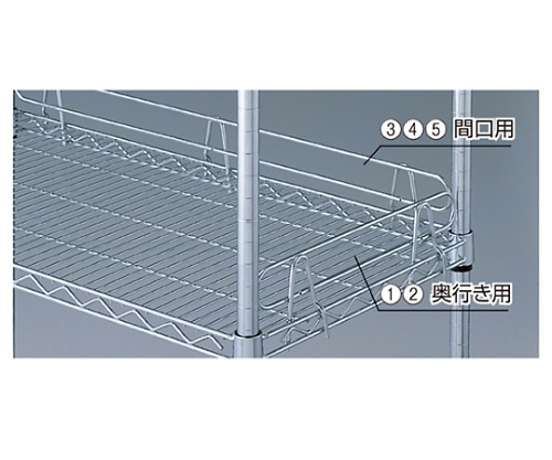 ストア・エキスプレス ワイヤーラック スチール棚用こぼれ止め 間口90.7cm用 61-65-10-4 1枚（ご注文単位1枚）【直送品】