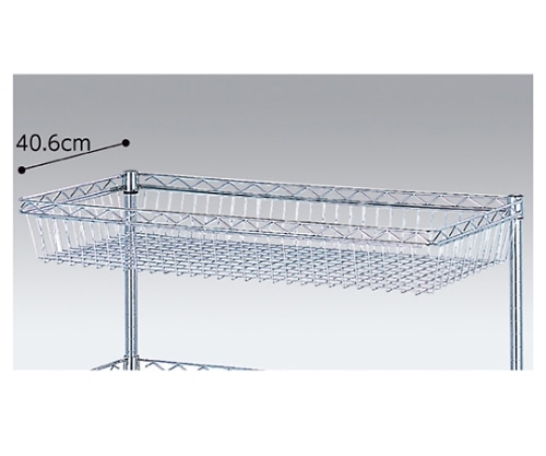 ストア・エキスプレス ワイヤーラック ハーフカゴ棚 W90.7cm用 61-65-11-1 1個（ご注文単位1個）【直送品】
