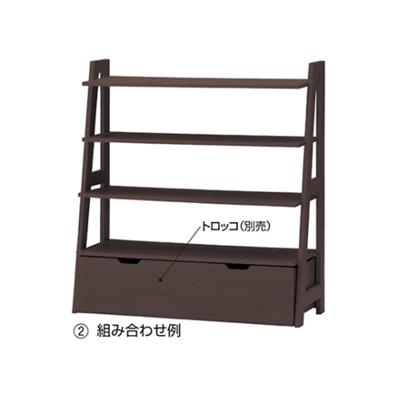 ストア・エキスプレス シェルフラック ダークブラウン W95cm 61-425-83-1 1台（ご注文単位1台）【直送品】