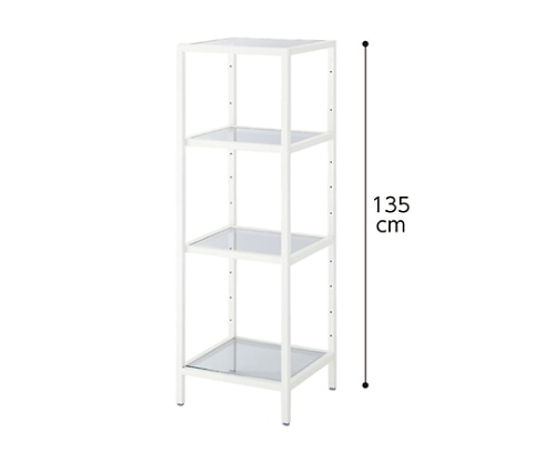 ストア・エキスプレス ボックスフレームテーブル W45cm サテンブラック 4段 61-105-1-2 1台(ご注文単位1台)【直送品】