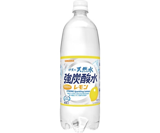 日本サンガリアベバレッジカンパニー 伊賀の天然水強炭酸水レモン 1000mL 12本 119780 1ケース※軽（ご注文単位1ケース）【直送品】