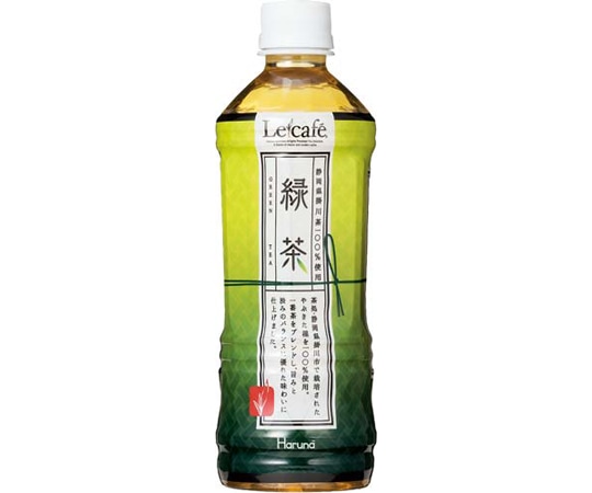 HARUNA ル カフェ 緑茶 500mL 24本 4100-4340 1セット※軽（ご注文単位1セット）【直送品】
