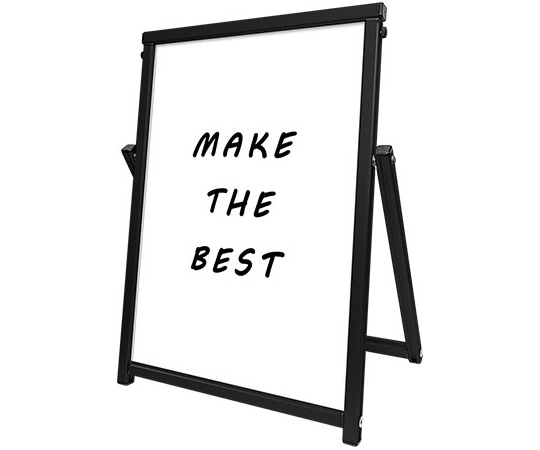 常磐精工 コンパクトサインホワイトボード ブラック A2 BCOSWB-A2 1台（ご注文単位1台）【直送品】