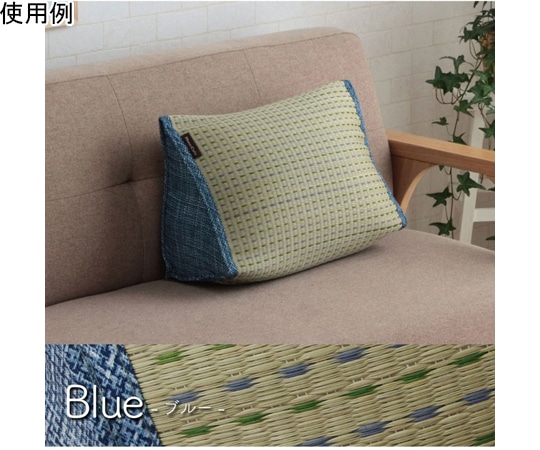 アズワン クッション い草 シンプル 約40×30×20cm ブルー 1120700042201 1個（ご注文単位1個）【直送品】