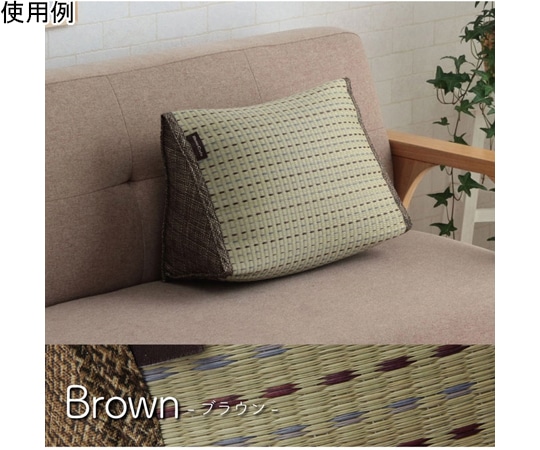 アズワン クッション い草 シンプル 約40×30×20cm ブラウン 1120700062201 1個（ご注文単位1個）【直送品】