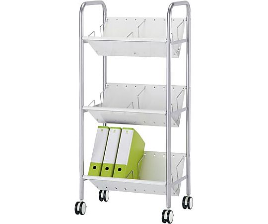 林製作所 ホワイトシェルフ ファイルワゴン 3段 11-2 1台（ご注文単位1台）【直送品】