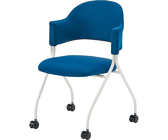 CLOVE フランチェアクロスタイプ白脚背座プルシアン青2脚 TTK25-GRT6 1箱(ご注文単位1箱)【直送品】