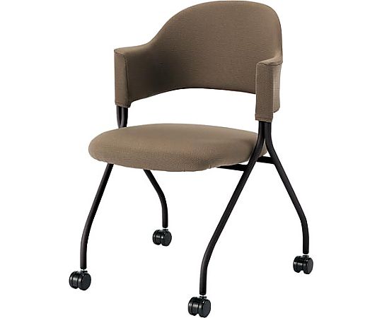 CLOVE フランチェアクロスタイプ黒脚背座ベージュ2脚セット Z-TTK25B-GRM6 1箱(ご注文単位1箱)【直送品】