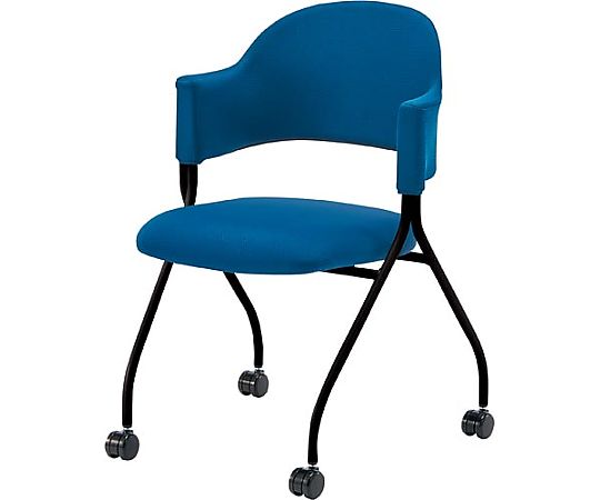 CLOVE フランチェアクロスタイプ黒脚背座プルシアン青2脚 Z-TTK25B-GRT6 1箱(ご注文単位1箱)【直送品】