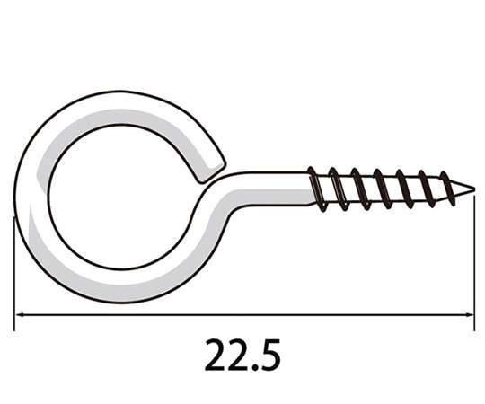 福井金属工芸 丸ヒートン22.5mm 1セット(1000本入) 6900-C 1セット（ご注文単位1セット）【直送品】