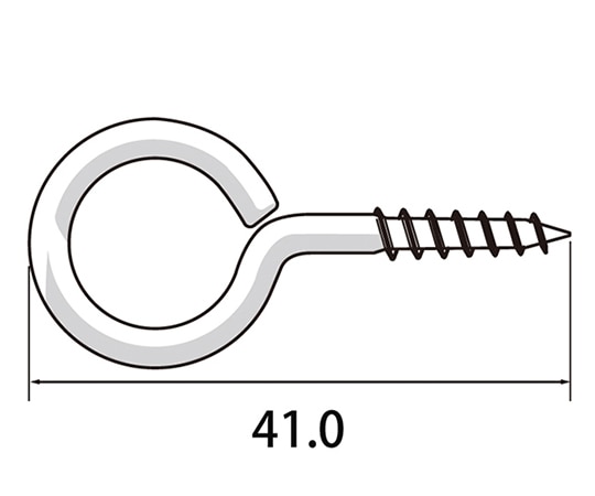 福井金属工芸 丸ヒートン41mm 1セット(300本入) 6900-F 1セット（ご注文単位1セット）【直送品】