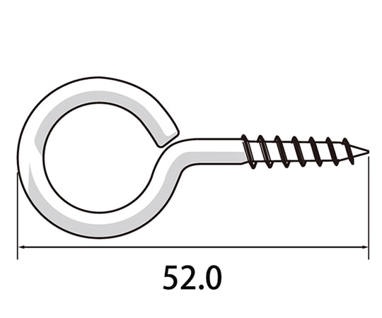 福井金属工芸 丸ヒートン52mm 1セット(200本入) 6900-H 1セット（ご注文単位1セット）【直送品】