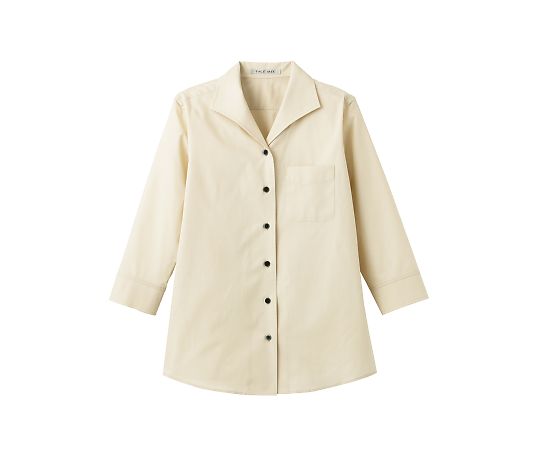 FACE レディスイタリアンカラー七分袖ブラウス ベージュ 9G FB4027L-1 9G 1枚（ご注文単位1枚）【直送品】