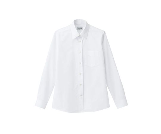 FACE レディスレギュラーカラー長袖ブラウス ホワイト 7G FB4035L-15 7G 1枚(ご注文単位1枚)【直送品】