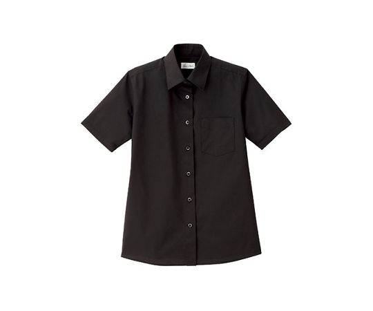 FACE レディスレギュラーカラー半袖ブラウス ブラック 5G FB4036L-16 5G 1枚（ご注文単位1枚）【直送品】