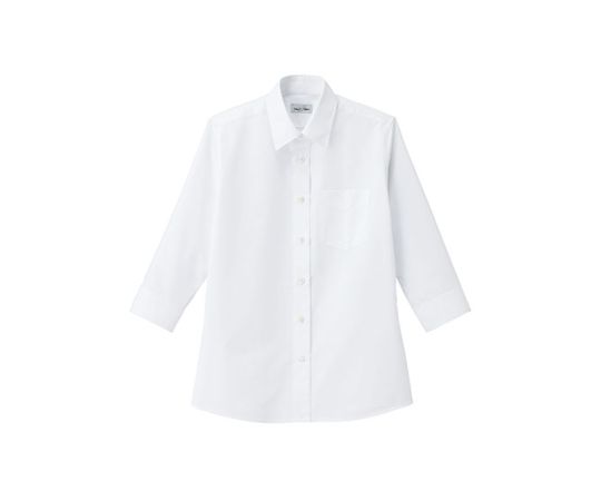 FACE レディスレギュラーカラー七分袖ブラウス ホワイト 17G FB4037L-15 17G 1枚（ご注文単位1枚）【直送品】