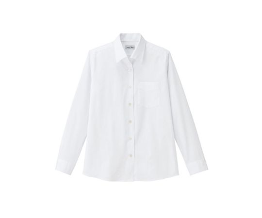 FACE レディス開襟長袖ブラウス ホワイト 17G FB4038L-15 17G 1枚（ご注文単位1枚）【直送品】