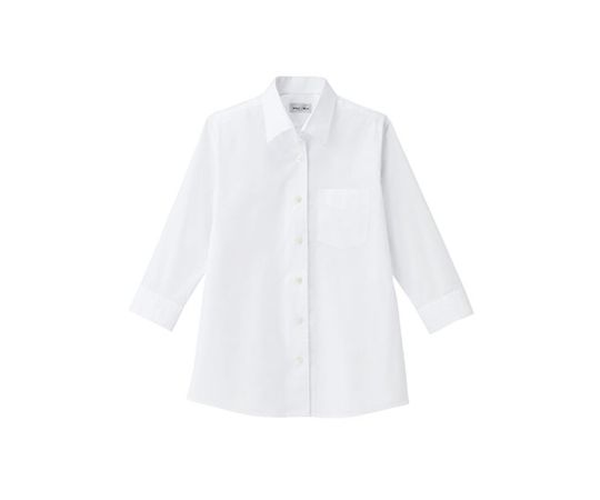 FACE レディス開襟七分袖ブラウス ホワイト 15G FB4039L-15 15G 1枚（ご注文単位1枚）【直送品】