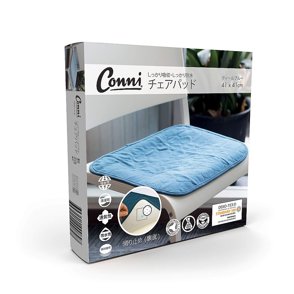 Conni チェアパッド XSサイズ ティールブルー CCD-041041-25-1TB 1枚（ご注文単位1枚）【直送品】