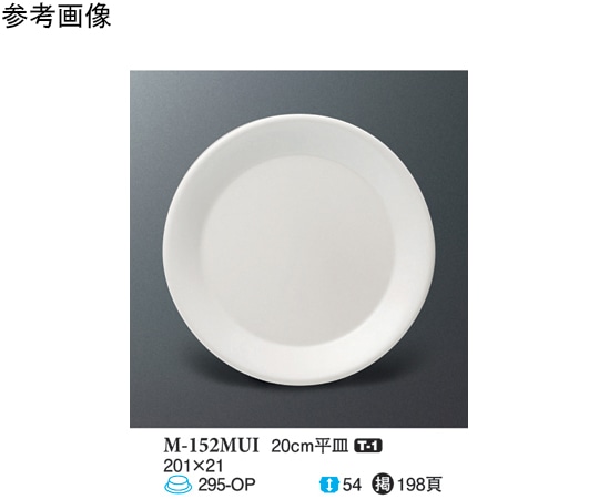 スリーライン 20cm 平皿 ミューズ 10個入 M-152MUI 1袋（ご注文単位1袋）【直送品】