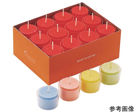ルナックス カップ入カラーキャンドル(24ヶ入)ブルー BL 1箱（ご注文単位1箱）【直送品】