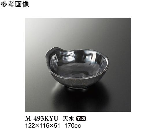 スリーライン 天水 黒釉 10個入 M-493KYU 1袋（ご注文単位1袋）【直送品】