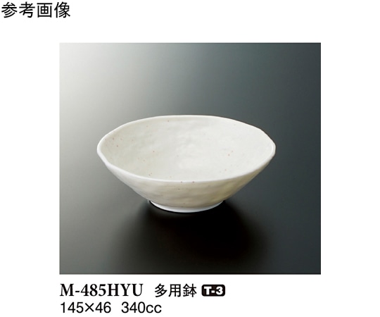 スリーライン 多用鉢 白釉 10個入 M-485HYU 1袋（ご注文単位1袋）【直送品】