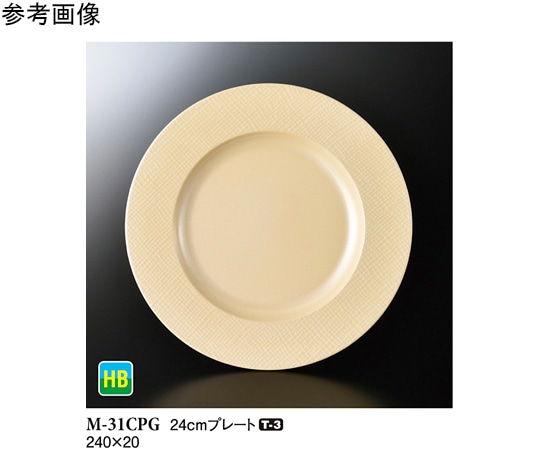 スリーライン 24cm プレート シャンパンゴールド 50個入 M-31CPG 1ケース（ご注文単位1ケース）【直送品】