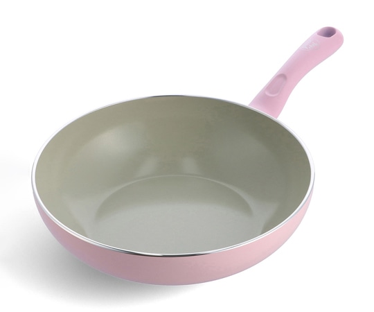 グリーンシェフ アースカラー ウォックパン 28cm クォーツピンク CC005417-004 1個(ご注文単位1個)【直送品】