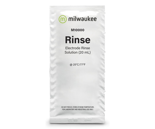 Milwaukee 電極すすぎ液 20mL×25袋 M10000B 1箱（ご注文単位1箱）【直送品】
