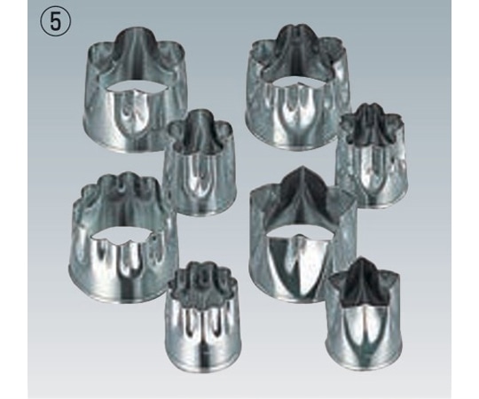 霜鳥製作所 18-8 ビスケット抜型 ⑤大小8pcs  1個(ご注文単位1個)【直送品】