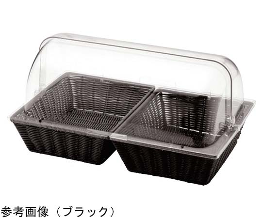アズワン ベーカリーバスケットGN長角1/2サイズ H100mm半回転ポリカーボネイト カバー付 アイボリー BB-434-IV 1個（ご注文単位1個）【直送品】