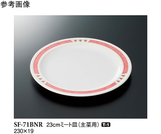 スリーライン 23cm ミート皿 バランスナビ 60個入 SF-71BNR 1ケース（ご注文単位1ケース）【直送品】