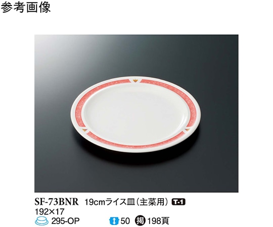 スリーライン 19cm ライス皿 バランスナビ 100個入 SF-73BNR 1ケース（ご注文単位1ケース）【直送品】