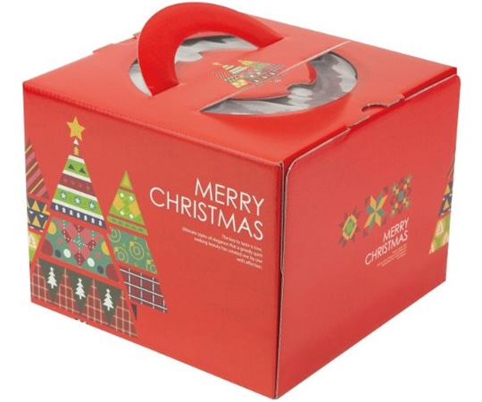 ヤマニパッケージ ケーキ箱 カラフルツリー 5号 100枚 20-2323 1ケース（ご注文単位1ケース）【直送品】