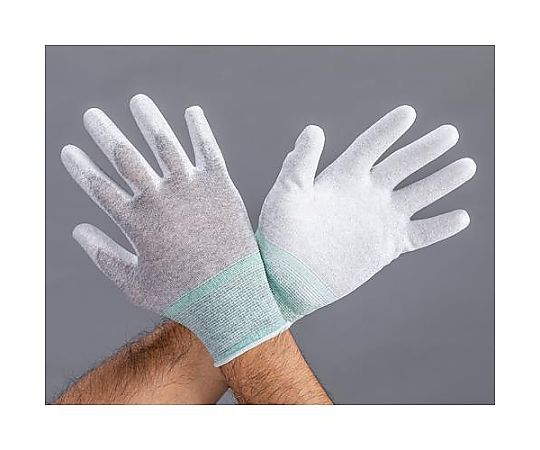 アズワン [M/220mm] 制電手袋(カーボン糸･ウレタンコート･10双 EA354AC-82 1袋 (ご注文単位1袋)【直送品】