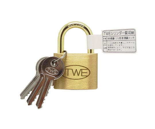 和気産業 TWE シリンダー錠 40mm  1個(ご注文単位1個)【直送品】
