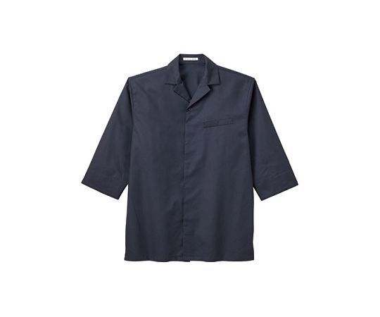 FACE ユニセックス開襟和シャツ ネイビー 4L FB4542U-8 4L 1枚（ご注文単位1枚）【直送品】